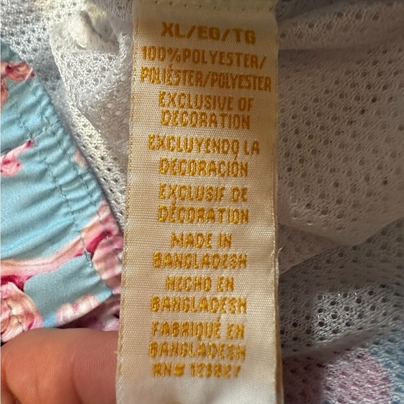 Baroque Gold Men’s Swim Trunks Blue and Pink Size XL - Picture 7 of 10